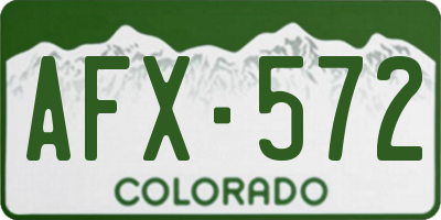 CO license plate AFX572