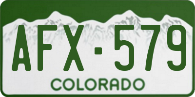 CO license plate AFX579