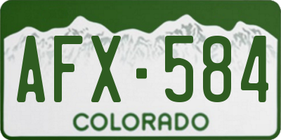 CO license plate AFX584