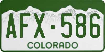 CO license plate AFX586