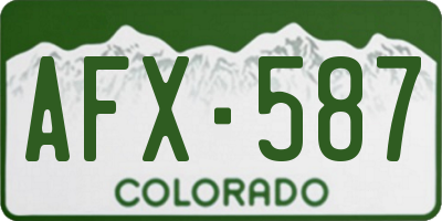 CO license plate AFX587