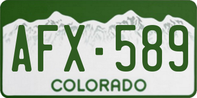 CO license plate AFX589