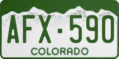 CO license plate AFX590