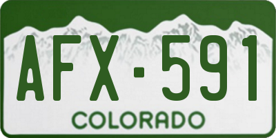 CO license plate AFX591