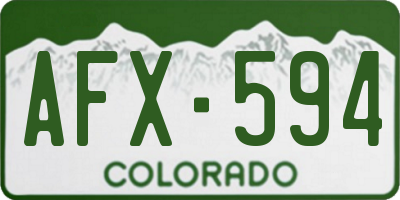 CO license plate AFX594