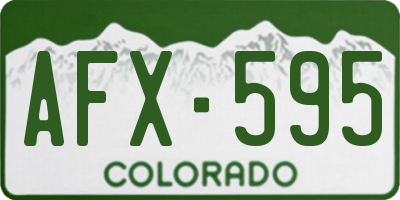 CO license plate AFX595