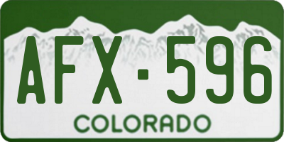 CO license plate AFX596