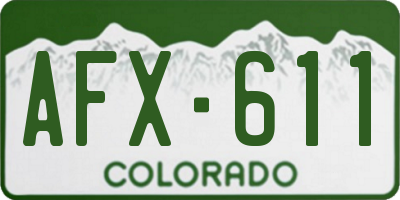 CO license plate AFX611