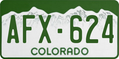 CO license plate AFX624