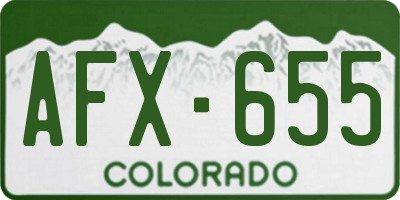 CO license plate AFX655