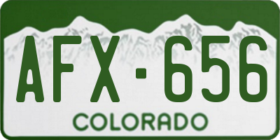 CO license plate AFX656