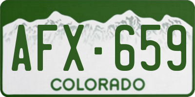CO license plate AFX659