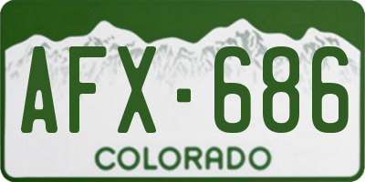 CO license plate AFX686