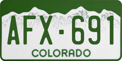 CO license plate AFX691