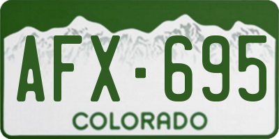 CO license plate AFX695