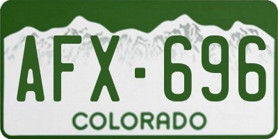 CO license plate AFX696