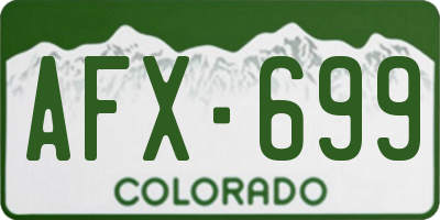 CO license plate AFX699