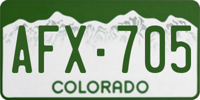 CO license plate AFX705