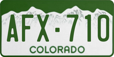 CO license plate AFX710