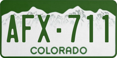 CO license plate AFX711