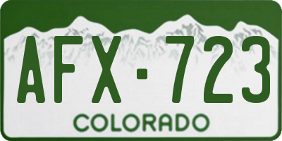 CO license plate AFX723
