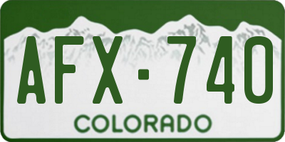 CO license plate AFX740