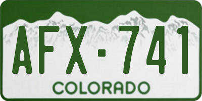CO license plate AFX741