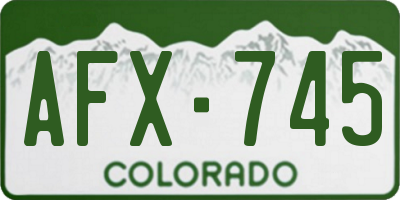 CO license plate AFX745