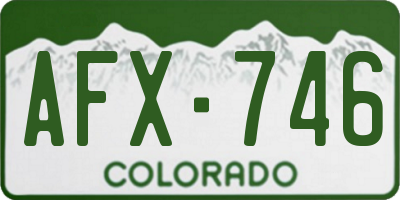 CO license plate AFX746