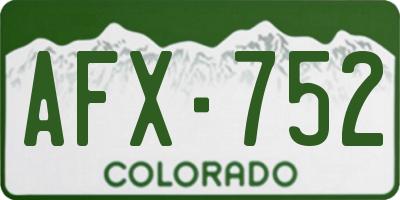 CO license plate AFX752