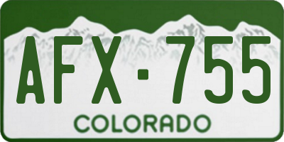 CO license plate AFX755