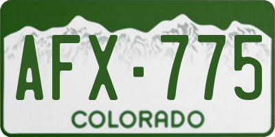 CO license plate AFX775