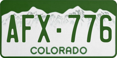 CO license plate AFX776
