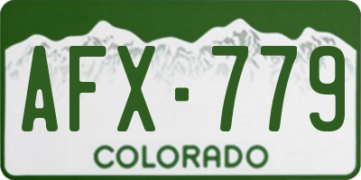 CO license plate AFX779