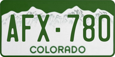 CO license plate AFX780