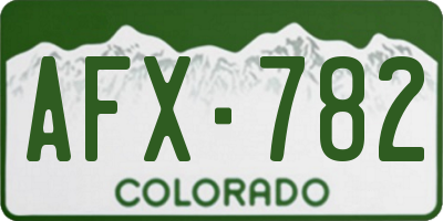 CO license plate AFX782