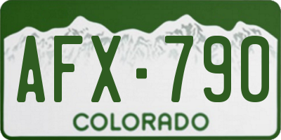 CO license plate AFX790