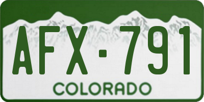 CO license plate AFX791