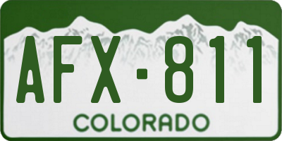 CO license plate AFX811