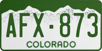 CO license plate AFX873
