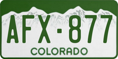 CO license plate AFX877