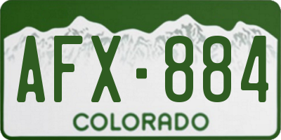 CO license plate AFX884