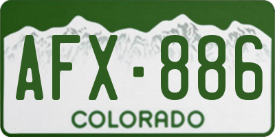 CO license plate AFX886