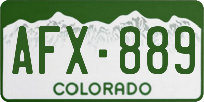 CO license plate AFX889