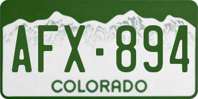 CO license plate AFX894