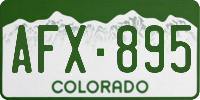 CO license plate AFX895