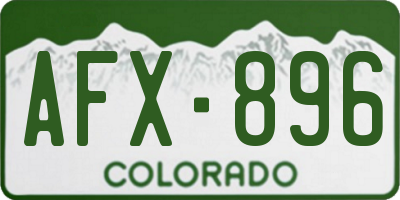 CO license plate AFX896