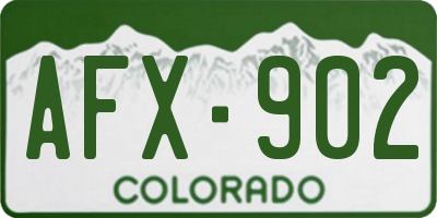 CO license plate AFX902