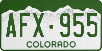 CO license plate AFX955