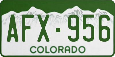 CO license plate AFX956